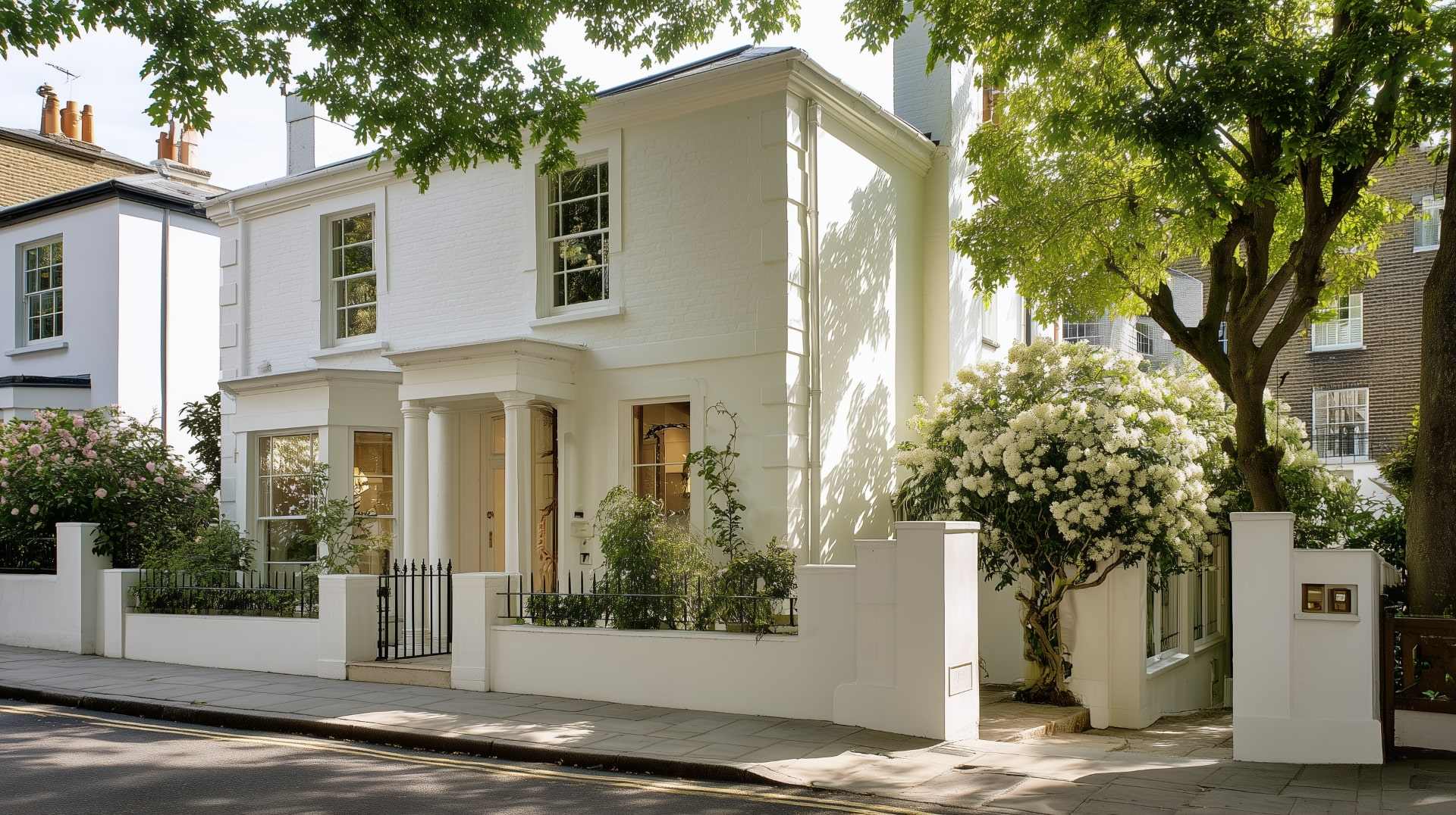 Traditional British house finished with Exterior Wall Coatings for long-lasting protection and clean appearance.