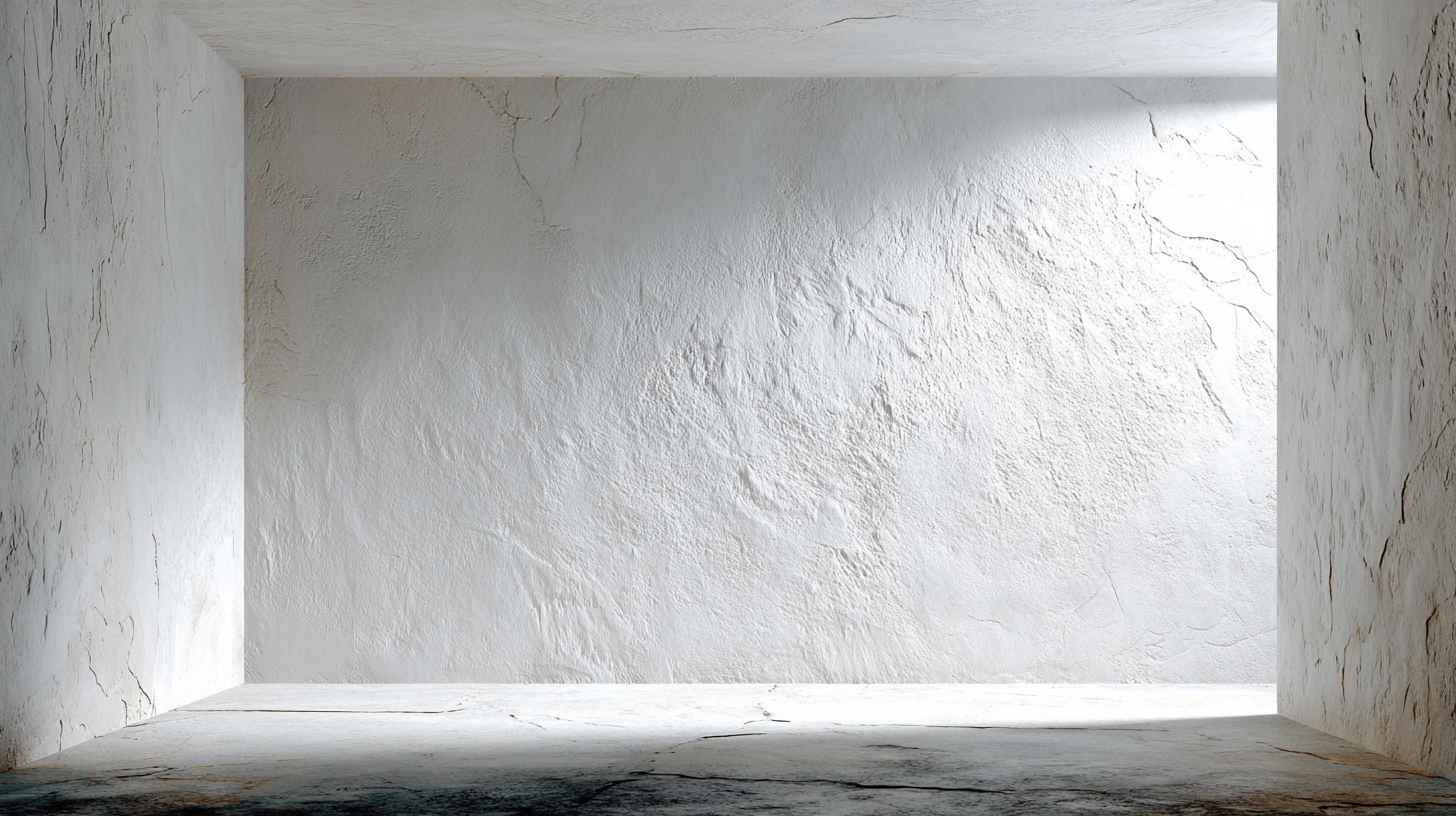 Interior wall with plastering work showing a natural textured surface in minimal lighting.