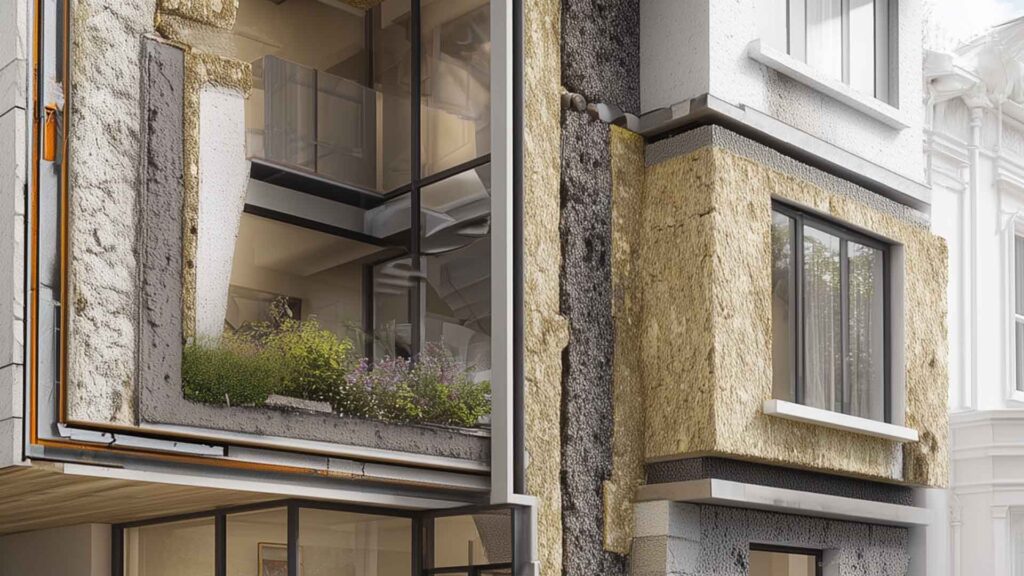 External wall insulation london house benefits and trends close up