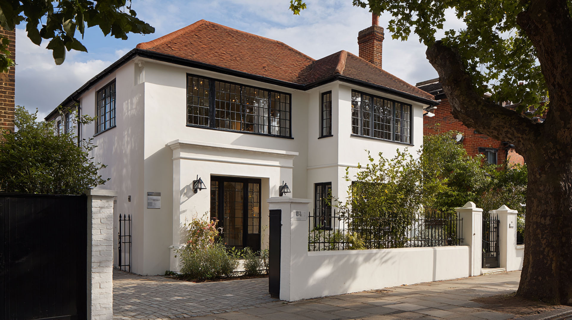 White Wall Rendering Exterior Renovation